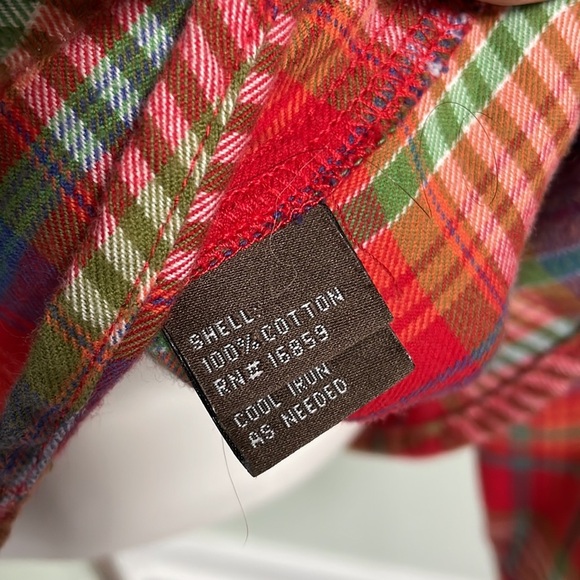 J. McLaughlin colorful red plaid long sleeve button front shirt - Picture 4 of 6